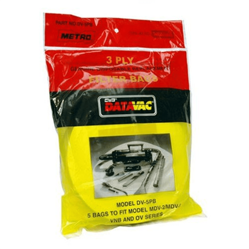 DV-5PBA MetroVac 120-117018 1 Pack Disposable Bags with Adaptor Tube 