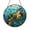 Acrylic 3.5 Inch, variant on Ocean Sea Turtle Faux Stained Glass Wreath Sign, Coastal Round Door Wall Hanging Decor for Entryway Porch Nautical Accent