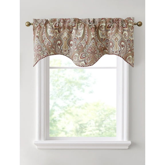 THD France Paisley Scalloped Valance - Single Valance