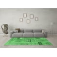 thumbnail image 3 of Ahgly Company Indoor Round Patchwork Emerald Green Transitional Area Rugs, 8' Round, 3 of 4