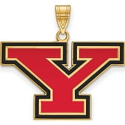 Ss/Gold Plated Sterling Silver With Gp Logoart Youngstown State U Large Enamel Pendant (25 X 29) Made In United States gp010ysu