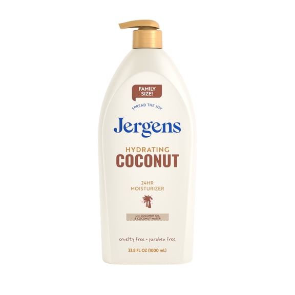 Jergens Hydrating Coconut Body Lotion Moisturizer for Dry Skin - 33.8 fl oz