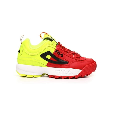 FILA - FILA Men's Disruptor II Split Sneaker (7, Safety Yellow/Fila Red ...