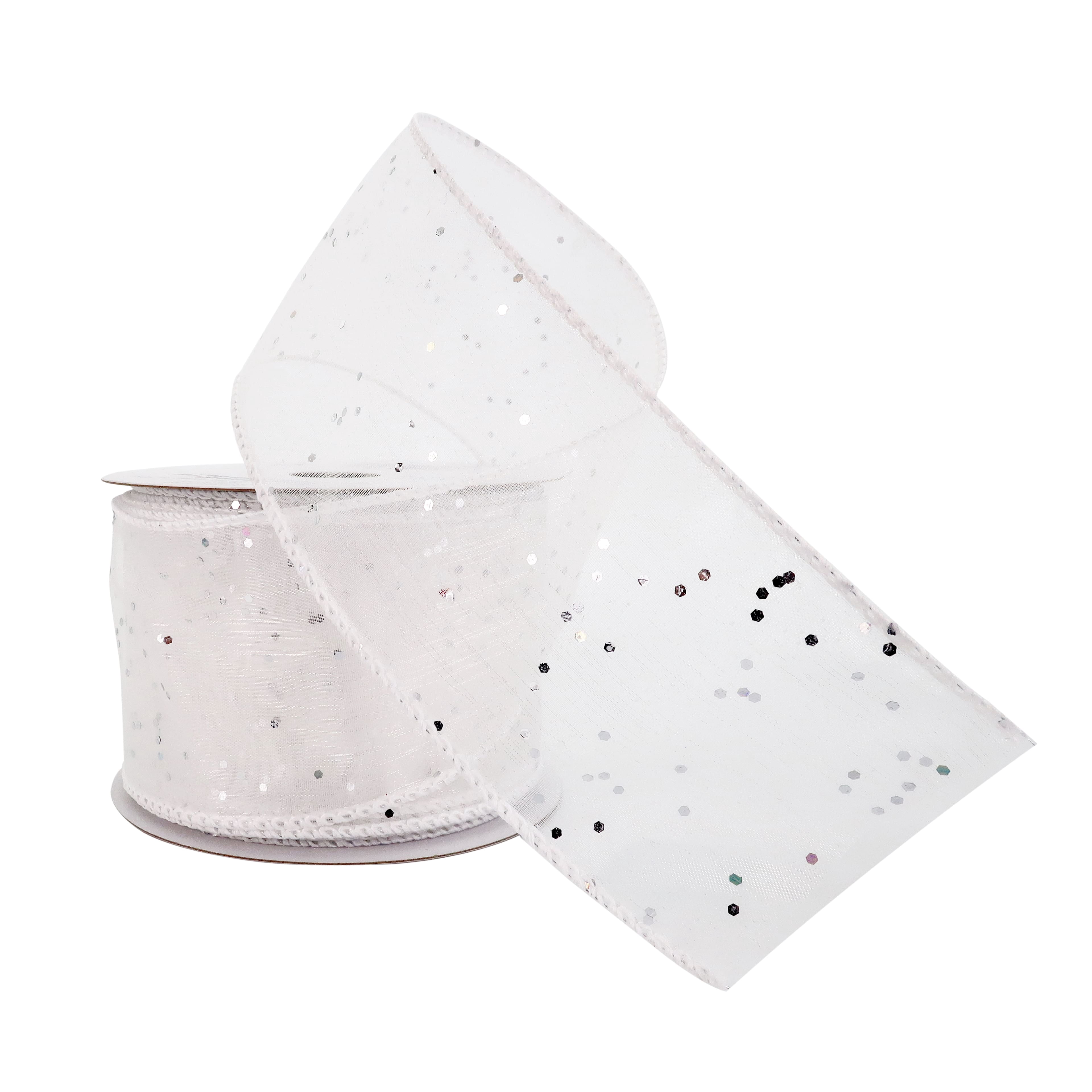 12 Pack: 2.5"x 10yd. Glitter Shimmer Wired Ribbon by Celebrate It Specialty