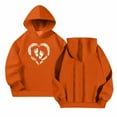 thumbnail image 4 of SGFCWSX Girls Long Sleeve Sweatshirt Fleece Hoodie Kids Graphic Fall Top Orange Size 4 Years, 4 of 6
