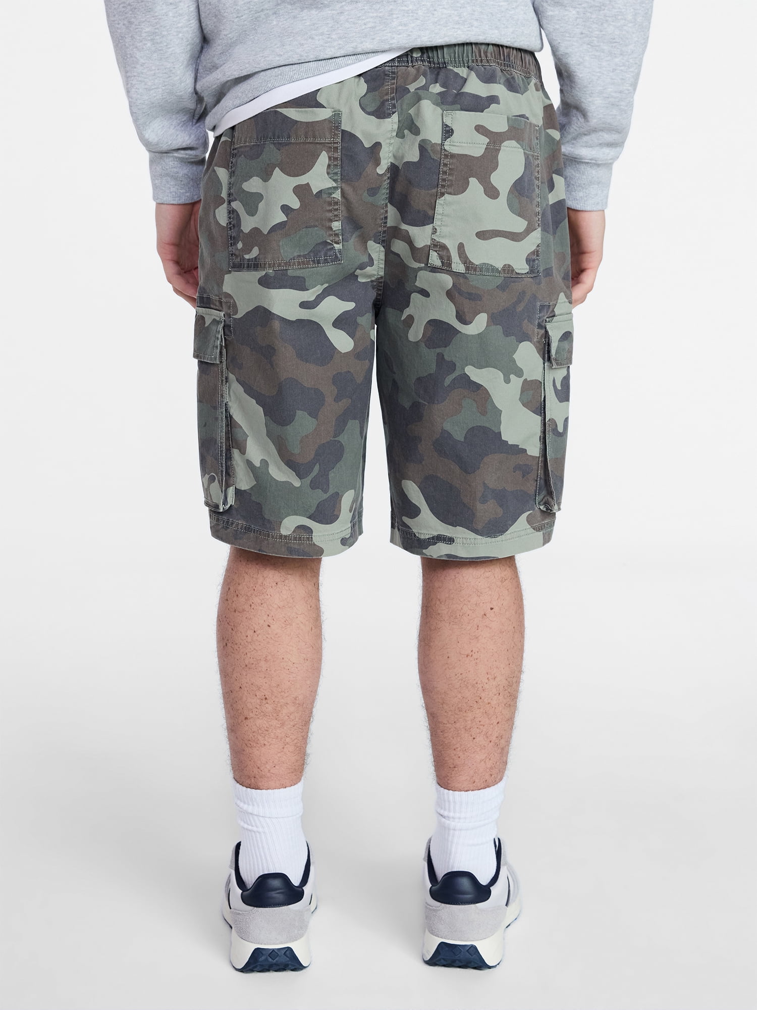 No Boundaries Twill Cargo Shorts, 10" Inseam, Men's XS-5XL