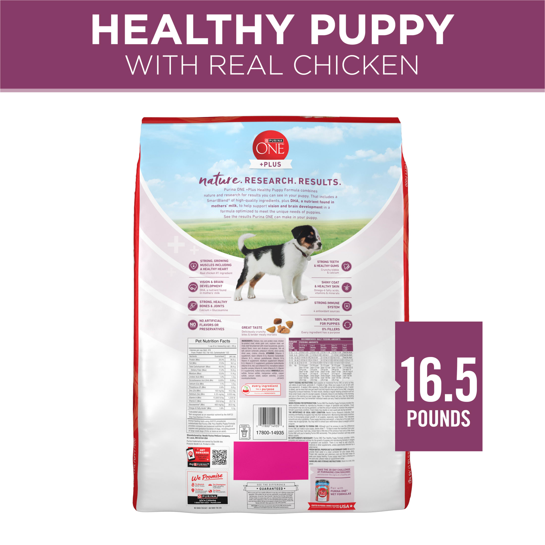 Purina ONE Plus Healthy Puppy Dog Food, 16.5 lb photo 7