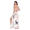 thumbnail image 3 of FORMRS Womens Long Sarong Beach Wrap Semi-Sheer Bikini Skirt Bathing Swimsuit Cover Up, Christmas Forest, 3 of 7