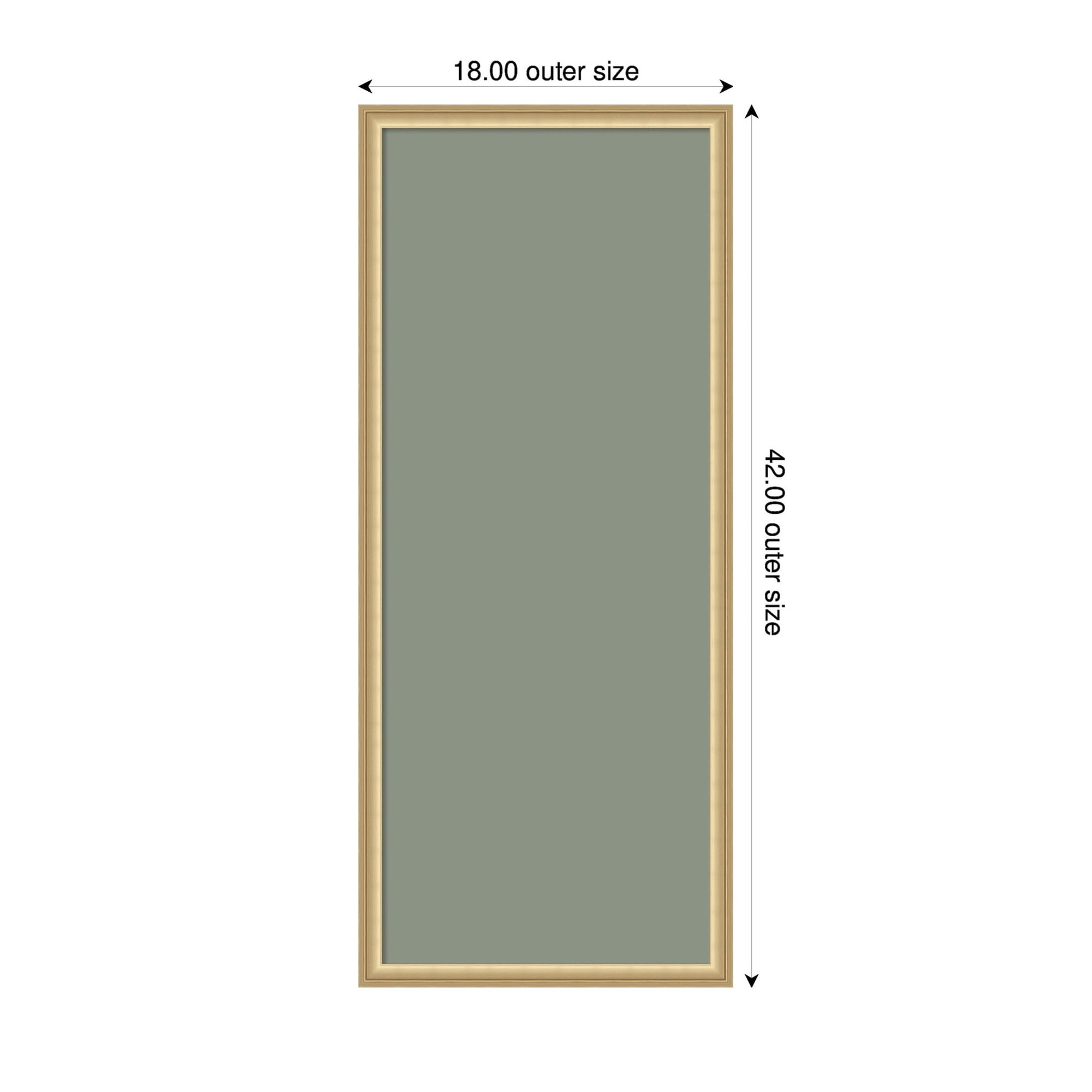 Kate and Laurel Framed Fabric Pinboard 18 x 42,  Printed Linen Classic Bulletin Board for Use as a Vision Board or Wall Organization, Florence Gold Frame