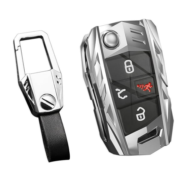 for Volkswagen Key Fob Cover,Keychain,Zinc Alloy Protection Car Key Case for Atlas Jetta Golf Alltrack Passat Tiguan GTI Holder Smart Remote Keyshell Accessories