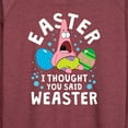 thumbnail image 3 of SpongeBob Squarepants - Easter Weaster - Women's Lightweight French Terry Long Sleeve Shirt, 3 of 6