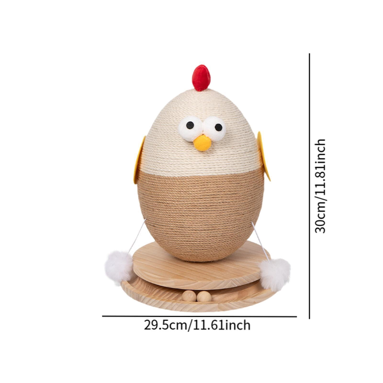oshhni Chick Shape Sisal Cat Scratcher Pet Supplies for Indoor Cats Interactive Toy