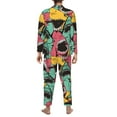 thumbnail image 5 of Bingfone Men'S Pajama Set 2 Piece Loungewear Pjs, Long Sleeve With Pajama Pants-Angry Shark Pattern, 5 of 9