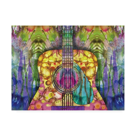 Trademark Fine Art 'Guitar 2 Abstract' Canvas Art by Dean Russo