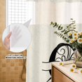 thumbnail image 3 of No Hook Shower Curtain, Letter C Shower Curtains for Bathroom with See Through Top Window, Monogram Words Waterproof & Washable Bath Curtain Long 72"x78", 3 of 9
