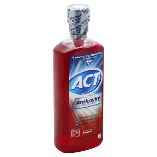 ACT Cinnamon Anticavity Fluoride Mouthwash, 18 oz