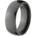 thumbnail image 2 of 8mm Half-Round Black Zirconium Ring with a High-Polished Finish, 2 of 4