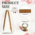thumbnail image 2 of Uxcell 2pcs Leather Purse Strap Replacement, 23.6" Purse Straps Replacement Crossbody Universal Shoulder Stripe for Purses Handbags, Burgundy/Light Brown, 2 of 6