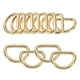 thumbnail image 1 of Uxcell 20-Pack Hebillas en D, 1 Pulgada Hebillas Metálicas en D No Soldadas para Bolsos/Delantales/Cinturones/Cuellos de Mascotas, Hardware de Anillo en D Semicircular [Dorado Claro], 1 of 6