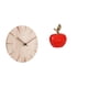 thumbnail image 1 of Reloj de pared redondo Reloj de pared de madera Reloj de pared de madera Estatua Escultura de fruta artificial Artesanía Figura de cerámica Decoración, 1 of 8
