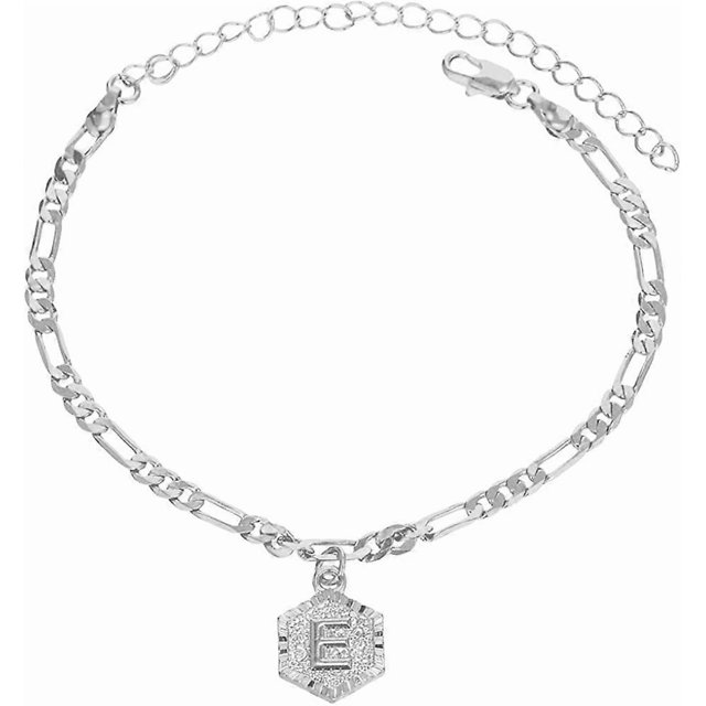 Initial Ankle Bracelets for Women Men, 18K Gold Silver Figaro Cuban Link Anklet Bracelet for Women Teen Girls, Custom Name Gold Anklet with Initials l
