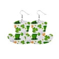 thumbnail image 2 of Pendientes para mujer, regalos para mujer, pendientes de San Patricio, pendientes verdes en forma de gota, joyería, regalo festivo para mujer, pendientes de moda., 2 of 2