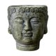 thumbnail image 1 of Macetero de cemento con cabeza de Buda, estatuilla de Buda, contenedor de flores para plantas, maceta decorativa para jardín de gabinete de salón de Verde, 1 of 8