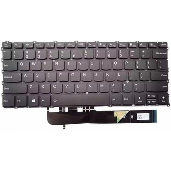 New US Black English Backlit Laptop Keyboard (Without palmrest) for Lenovo Yoga 6 13ABR8 83B2, Yoga 6 13ALC7 82UD Light Backlight