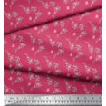 thumbnail image 2 of Soimoi Pink Cotton Cambric Fabric Flower Bud Floral Print Fabric by the Yard 56 Inch Wide, 2 of 3