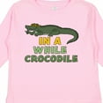 thumbnail image 4 of Inktastic In a While Crocodile with Cool Green Crock in Sunglasses Boys or Girls Long Sleeve Toddler T-Shirt, 4 of 5