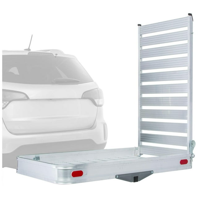 Elevate Outdoor Aluminum Tray Premium Cargo Carrier with 58-Inch Loading Ramp
