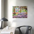 thumbnail image 3 of Monet Canvas Wall Art Print - The Artist's Garden at Giverny Poster - Oil Paintings Reproductions - Modern Home Decor Purple Flower Pictures for Living Room Bedroom 20x16 i, 3 of 4