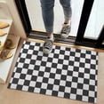 thumbnail image 2 of Black and White Checkered Pattern Door Rugs,Washable Non Slip Door Mats Indoor,Decorative Door Mats,Entry Mat Indoor for Entrance,Bedroom,Kitchen,Bathroom,20"x32", 2 of 6