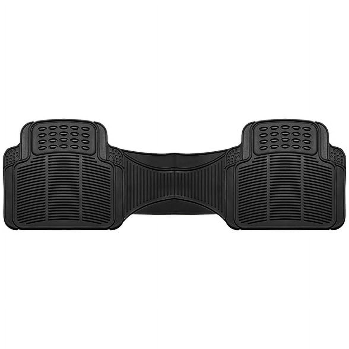 FH Group Climaproof Vinyl Black Car Floor Mats, Universal Fit 3pc Full Set with Air Freshener