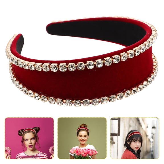 BESTYASH Dressy Headbands for Women Dark Red 1Pack Comfortable Fit for Festive Celebrations