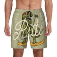 thumbnail image 2 of Picia Dinosaur pattern Mens Swim Trunks with Compression Liner Stretch Beach Shorts Quick Dry with Zipper Pockets No-Chafing Board Shorts-Large, 2 of 9