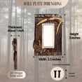 thumbnail image 3 of Single Rocker Decorative Light Switch Cover Plate with Faux Wood and Antler Accents - Rustic Electrical Switch Plate & Outlet Cover for Lodge Cabin - Ideal for Outdoor Nature-Theme Lovers, 3 of 8