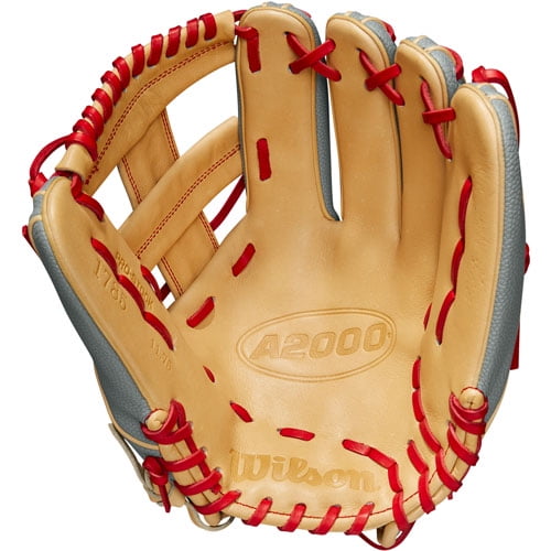 Wilson A2000 Superskin 1785 11.75 Baseball Glove (Wbw1009711175) Cross Web  Grey/Blonde 11.75 Right Hand