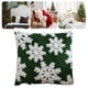 thumbnail image 5 of Funda Cojín Jacquard Navideño (Copo Nieve Grande) Verde, 5 of 9