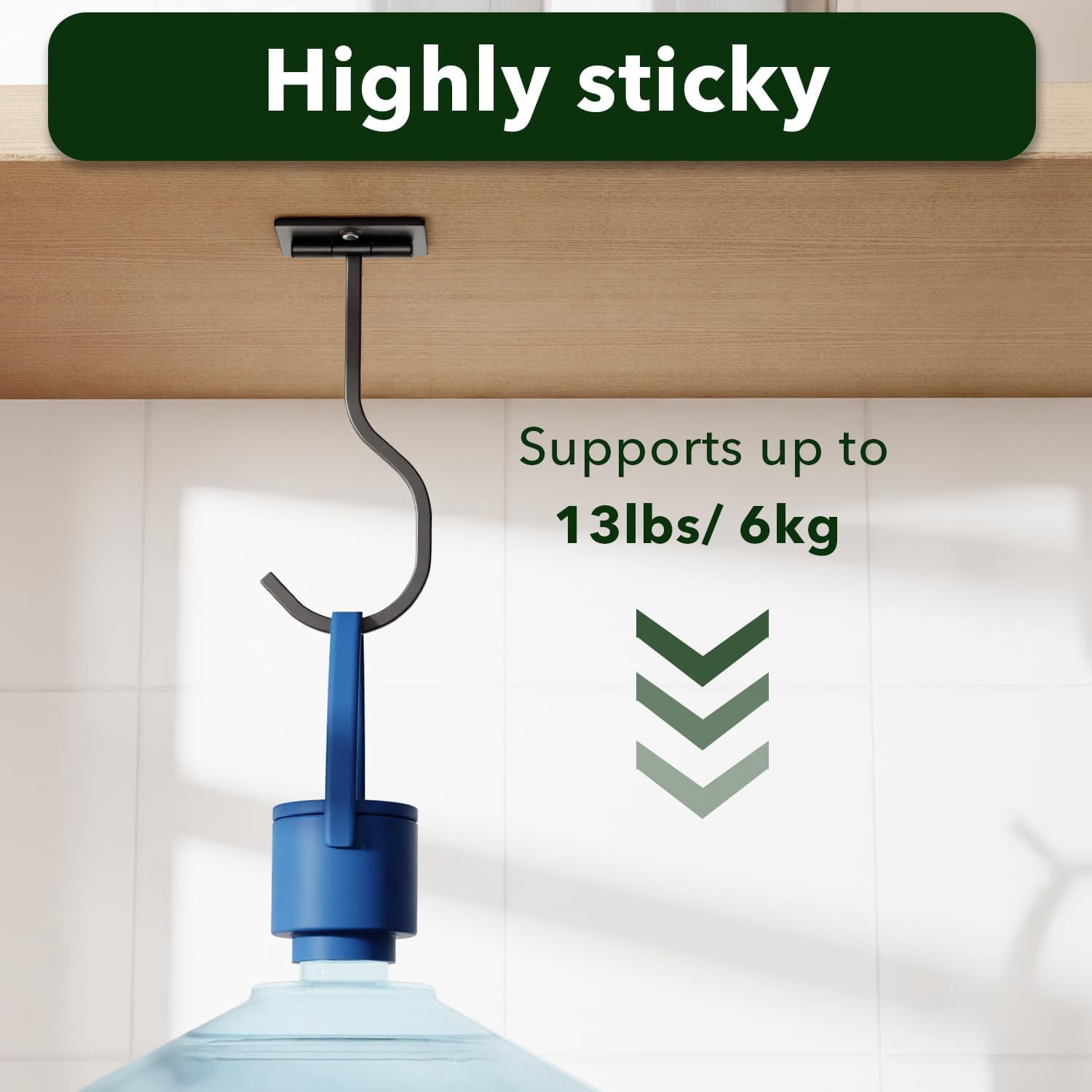 MKEUDQ-2-Pack Self Adhesive Metal Banana Hanger Hook, Under Cabinet Hook For Kitchen Items, Foldable Banana Hook With Magnets