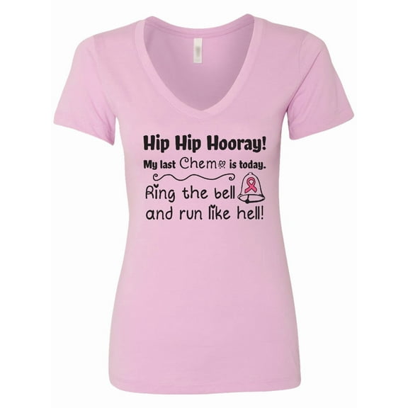 Inktastic My Last Chemo Women's V-Neck T-Shirt