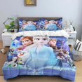 thumbnail image 4 of Disney Cartoon Frozen Elsa Print Three Piece Bedding Set Cover Set With Pillowcase Children or Adults King Queen Full Twin Size, 4 of 5