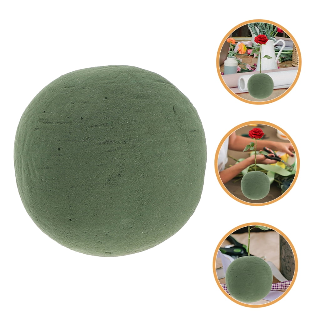 OUNONA 2Pcs Green Floral Foam Ball for Bouquet Craft Foam Wedding Party and Garden Flower Arrangements