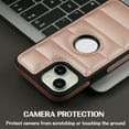 thumbnail image 6 of Allytech Business Case for iPhone 14, Premium Vegan PU Leather Luxury Elegant Slim Fit Shell, Logo Hollow View Shockproof Non-Slip Protective Cover for iPhone 14 - Rosegold, 6 of 6
