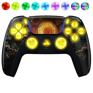 Entrance Flames Silent Modz LED Light Up Button Wireless Custom Controller for PS5