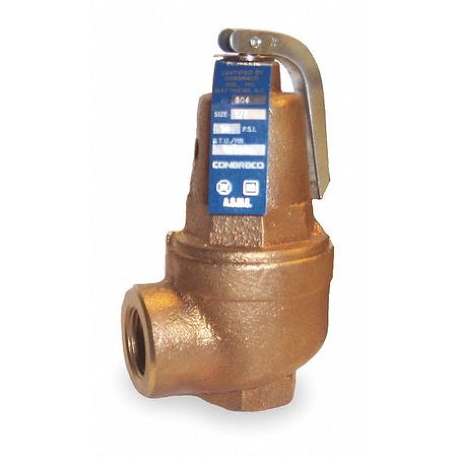 APOLLO 1060425 Safety Relief Valve, 3/4In, 125 psi, Bronze, BtuH 2