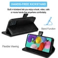 thumbnail image 3 of Galaxy A51 Case, [5G Version] Galaxy A51 Wallet Case,Takfox [RFID Blocking] PU Vegan Leather Cover Case Card Slots Cash ID Credit Card Holder Magnetic Folio Flip Phone Case Kickstand - Black, 3 of 7