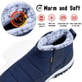 thumbnail image 3 of Knivor Men High-top Winter Snow Boots Hook & Loop Slip-Resistant Cushion Wearproof Sole Faux Fur Warm Outdoor Winter Shoes, 3 of 9