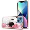 thumbnail image 3 of Value Pack and iPhone 13 6.1 inch Liquid Glitter Phone Case Shock Proof Edges Hybrid Hard Back Slim Bumper Cover, 3 of 4