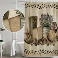 thumbnail image 4 of Vintage Farmhouse Shower Curtain Set - 72" x 78" Washable Bathtub Curtain with 12 Hooks, Retro Country Boots Flowers Leaf Book Waterproof Fabric Stall Shower Curtains for Bathroom/Bathtub Décor, 4 of 6